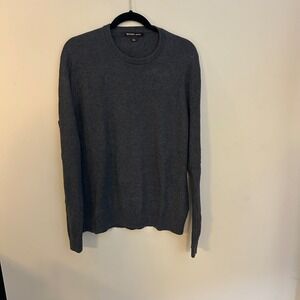 FLAW Michael Kors Mens Gray Long Sleeve Crew Neck Sweater Casual Size L‎